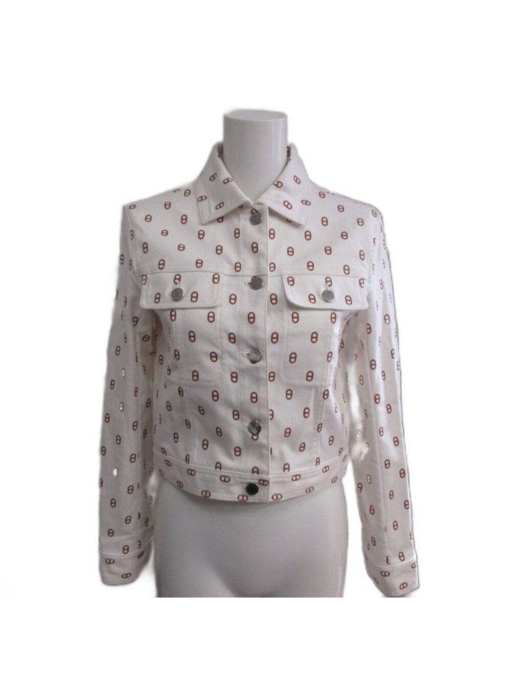 Hermes Chaine D'ancre Denim Jacket White 34